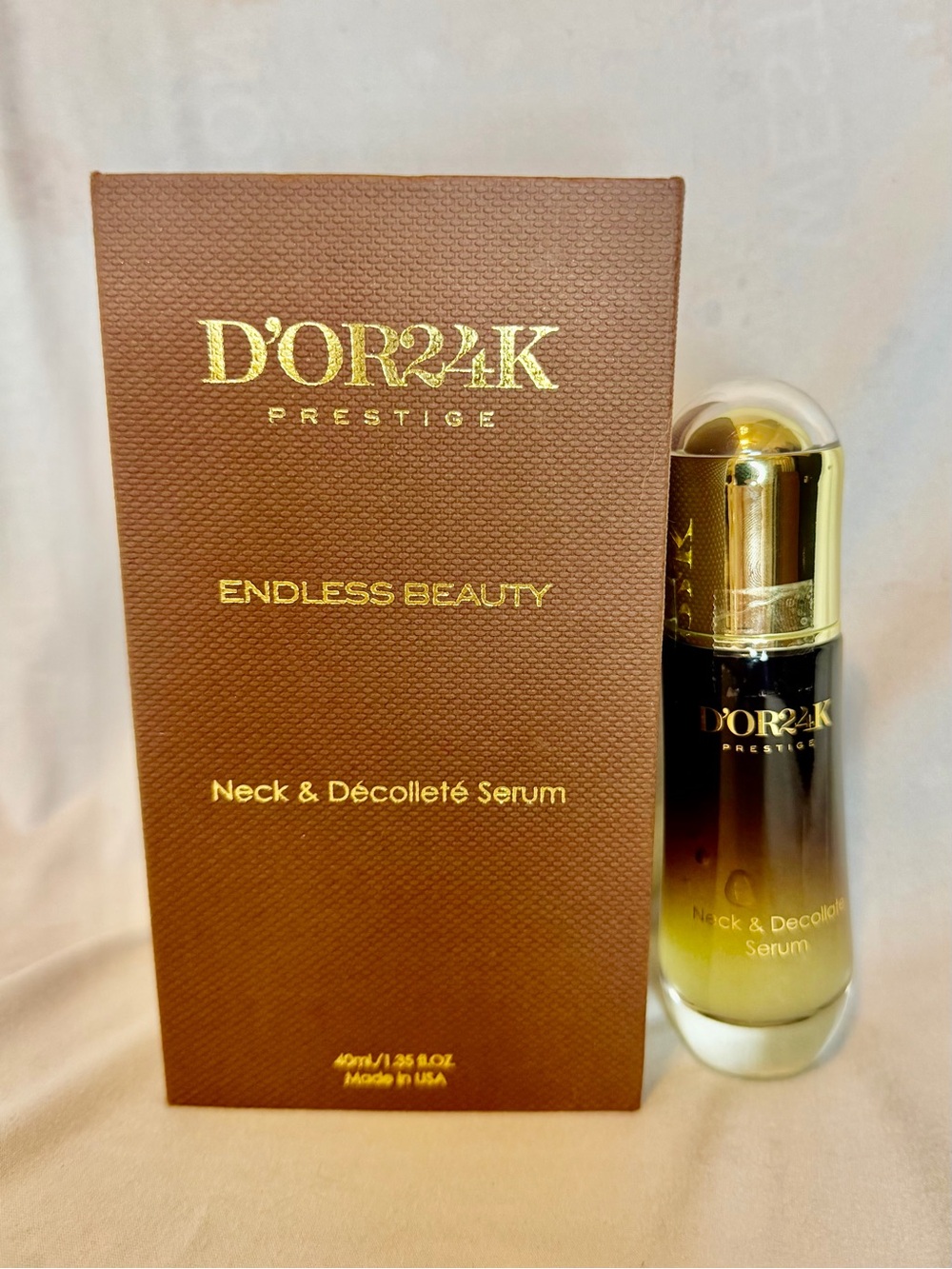 D’OR24K Prestige Endless Beauty Neck & Décolleté Serum – 1.35 fl oz (40 mL)